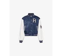 Rhude Mens Rhude Batting Cage Contrast-Sleeves Shell Jacket Navy L