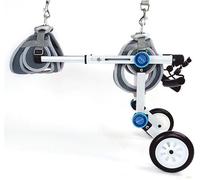 RHUDIE Dog Wheelchair, Adjustable Dog Wheelchair, Foldable Cart, 5 Sizes for hind Legs Rehabilitation pet Strollers with Abdominal Support(XXS)