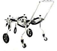 RHUDIE Dog Wheelchair, Dog Wheelchair, Hind Legs Rehabilitation Disabled Dog Assisted Walk Four Wheels Adjustable Pet Wheelchair for Adult Cats Small Medium-Sized Dogs,4 Wheels.(Xxl)