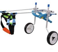 RHUDIE Dog Wheelchair, Dog Wheelchair, Hind Legs Rehabilitation Disabled Dog Assisted Walk Two Wheels Adjustable Pet Wheelchair for Adult Cats Small Dogs.(XS)