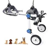 RHUDIE Dog Wheelchair, Mobility Pet Dog Wheelchair Cart Full Support 2 Wheel Adjustable for Small Dog Hind Legs Rehabilitation,Easy Assemble(XXS)