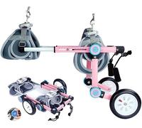 RHUDIE Dog Wheelchair, Pet Wheelchair Dog Stroller, Folding Ultra Lightweight Small Dog Two Wheels Adjustable cart, Suitable for paralyzed Disabled Pets,Gift Free Storage Bag(XS)