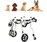 RHUDIE Dog Wheelchair, Small Dogs Large Cats Wheelchair for Back Legs, Adjustable Full Support Pet Strollers with 4 Wheels, Forelimb Front and Hind Legs Rehabilitation for Handicapped Animals(Xxl)