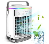 RHUGED Portable Air Conditioner Mini Fan Cooler Air Cooler USB Air Conditioning 3 Gear Speed Air Cooling Fan Humidifier for Home Office