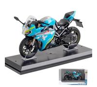 RHUIMEI For 1/12 250SR War Alloy Motorcycle Model Steering Multi-function Children's Metal Toy Collection Ornaments exquisite(Blue)