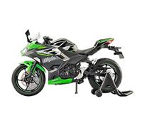 RHUIMEI For 1/12 Ninja 400 Alloy Motorcycle Model Steering Multi-functional Children's Metal Toy Collection Ornaments exquisite(Black)