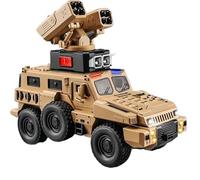 RHUIMEI For 2025 New Large Alloy Explosion-proof SWAT 110 Off-road Vehicle Armored Police Vehicle(Brown3)