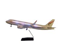 RHUIMEI For 47cm Tibet Airlines 320 Aircraft Model With Wheels And Lights Simulated Passenger Aircraft Tibet Airlines Model Aircraft Collection Ornaments exquisite