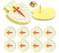 rhungift 6/ Pack Camino de Santiago Badge Road Marker Scallop Shell St James Cross Pilgrim Lapel Pin