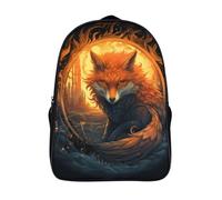 RHUSDIEOD Fox Backpack Kids School Bookbag School Bag 3D Printed Cartoon School Bag for Boys Elementary And Middle School Student Backpacks 40x28x16cm
