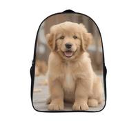 RHUSDIEOD Golden Retriever Backpacks Kids School Backpack School Bags 3D Printed Cartoon School Bag for Boys Elementary And Middle School Students 40x28x16cm