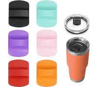 RHVQ 6Pcs Lid Magnetic Slider Replacement, magslider replacement Push Block Compatible With YETI Lids 10 oz, 14oz, 16 oz, 20 oz, 26 oz, 30 oz(Black Red Orange Purple Pink Seafoam)