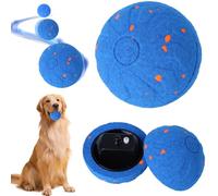 Rhyhome Interactive Dog Ball - Wicked Ball Air Self Moving Dog Ball, Intelligent Interactive Dog Toy with 3 Play Modes, Birthday Gift with LED Lights - Blue