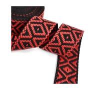 RHyikxuhp Cotton Canvas Webbing Tapes | Multicolor 5m x 38mm Usage Scenario: Bag Straps, Belt Making, Decorative Sewing Trims(Rd825-blackred)