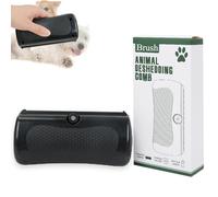 Rhykin Brush for Pets, Rhykin Dog Deshedding Brush, 2025 New Dog Shedding & Grooming Supplies for Cats, Dogs, Rabbits, Horses, V Tooth Hair Removal Tool for Matted & Loose Hair (Black)