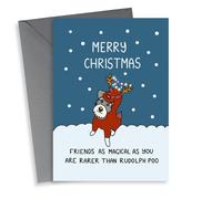 Rhyme - Funny - Friend - Friendship - BFF - Magical - Reindeer - Dog - Dog Parent - From the Dog - Christmas Card