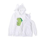 Rhymh Girls Moriah Elizabeth Cat's Ear Shaped Hoodies Kids Uk Hoody Sweatshirts Moriah Elizabeth Merch (white,140cm,7 Years,8 Years)