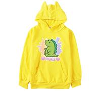 Rhymh Girls Moriah Elizabeth Hoodies Ranboo Crown Moriah Elizabeth Merch Sweatshirt for Boys Kids (yellow,150cm,9 Years,10 Years)