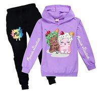 Rhymh Girls Moriah Elizabeth Hoodies Set Boys Uk Hoody Top Kids Sweatshirts Ranboo Crown Moriah Elizabeth Merch (purple,160cm,11 Years,12 Years)