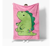 Rhymh Kids Cute Dinosaur Blanket Girls Dinosaur Throws Blanket - Soft Lightweight Plush Cozy (G,XXS: 32in x 47in)