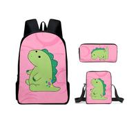 Rhymh Kids Shadow Milk Cookie Backpack Shoulder Bag Pencil Case 3PCS Set -The Best Gift for Shadow Milk Cookie Fans (C06,3PCS)