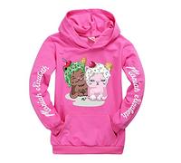 Rhymh Moriah Elizabeth Boys Girls Pocket Hoodies Uk Hoody Top Ranboo Crown Moriah Elizabeth Merch (rose red,150cm,9 Years,10 Years)