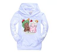 Rhymh Moriah Elizabeth Boys Girls Pocket Hoodies Uk Hoody Top Ranboo Crown Moriah Elizabeth Merch (white,160cm,11 Years,12 Years)