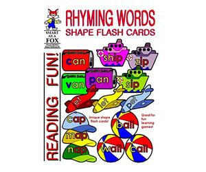 Rhyming Words Shape Flash Cards