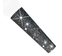 RhymKawa B58 Black Mic Handle Sleeve fit Universal Wired Microphone SM58LC, Beta 58a, Gitter Crystal Shining on Karaoke Party Tours TV Shows (Mic NOT Included)