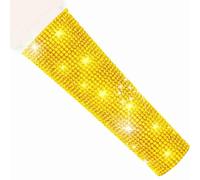 RhymKawa B58 Golden Mic Handle Sleeve Compatible with Shure Wired Microphone SM58LC, Beta 58a Cover Replacement, Rhinestones Shining on Tours & TV Shows (Mic Not Included)
