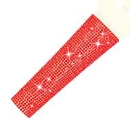 RhymKawa B58 Red Mic Handle Sleeve for Universal Vocal Microphone SM58LC, Beta 58a Decorative, Bling Rhinestones Shining on Wedding Valentine Xmas Party Show (Mic Not Included)