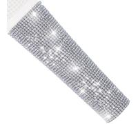 RhymKawa B58 Silver Mic Handle Sleeve Replacement Fit for Most Wired Vocal Microphones and SM58LC, Beta 58A, Rhinestones Cover Shining on Tours & TV Shows (MIC NOT Included)