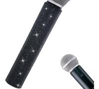 RhymKawa Black Wireless Handheld Sleeve Customize Decor Compatible with Cordless Mic SM58 BETA58 PG58 and More Bling on Stage and Party Show