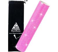 RhymKawa Bling Rhinestone Microphone Handle Sleeve, Sparkly Crystal Mic Cover Skin, Universal Decorative Protector for Wireless Microphones, Karaoke, Party, Wedding, Stage Performance (Pink)