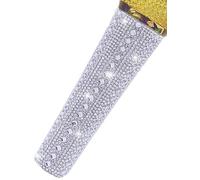 RhymKawa Glitter Crystal Mic Case, for Universal Corded Microphone SM58LC, Beta 58a Cover Replacement, Rhinestones Shining on Wedding Party Tours & Karaoke TV Shows