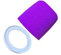 RhymKawa MV7 Pop Filter for Shure MV7 and MV7X Foam Windscreen with White Retainer Ring (Violet)