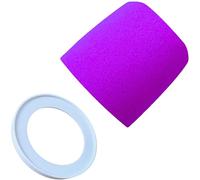 RhymKawa MV7 Pop Filter Replace for Shure MV7, MV7i, MV7+, MV7X, Microphone Windscreen Cover, Violet with White Retainer Ring