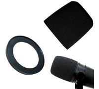 RhymKawa MV7 Pop Filter Replace for Shure MV7, MV7i, MV7+, MV7X, Microphone Windscreen Cover, with Retainer Ring