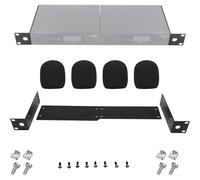 RhymKawa Rackmount Bracket Kit fit for QLXD4 Receivers Wireless System Mount on 1U Standard 19'' Rack Distribution, with Microphone Inner Foam Accessory (Bracket for 2 Receivers)