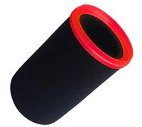 RhymKawa Replacement Pop Filter for Shure SM7B Microphone - High Density RK345 Windscreen Foam Cover with Plastic Retainer Ring - Reduces Plosives Background Noise (Red)