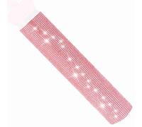 Rhymkawa rhinestone Handle Cover for Wireless Microphone, Sparkly Crystal Mic Sleeve for Live Singing, DJ, Karaoke, Party, Wedding, Streaming Video Shooting (Rose Gold)