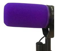 RhymKawa SM7b Pop Filter for Shuer SM7B, SM7dB, MV7+, MV7i Foam Windscreen with Retaining Seal - RK345 Colored Replacement (Violet Glowing)