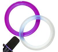 RhymKawa SM7b Pop Filter Retaining Ring for Shuer SM7B, SM7dB Microphone Foam Windscreen Accessories, Custom Identifier 2 Pack (Violet Glowing)