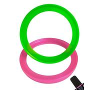 RhymKawa SM7b Pop Filter Retaining Ring for Shuer SM7B, SM7dB Microphone Foam Windscreen Accessories, Custom Identifier 2 Pack (Pink Green)