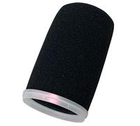 RhymKawa Violet and Black Foam Windscreen with Retainer Ring Replacement for Shuer SM7B SM7dB Microphone Cover (Black White)