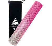 RhymKawa Wireless Microphone Sleeve for Shuer SM58, Beta 58A Gradient Rhinestones Mic Covers Replacement (Pinkly)