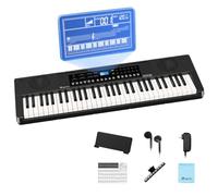 Rhymo 61 Key Keyboard Piano, Electric Piano Keyboard with Touch Response, LED display, Music Stand, 300 Voices, 300 Rhythms, Learning Keyboard Piano for Beginners, Built-in Speakers