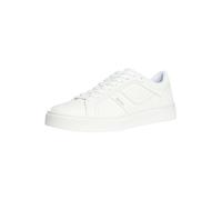 BOSS Mens Rhys Tenn Logo-Trimmed Trainers in Faux Nappa Leather Size 8