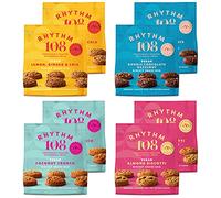 Rhythm 108 Hazelnut Chocolate Praline & Chocolate Peanut Butter Cookie Mixed Case 12 x 50g