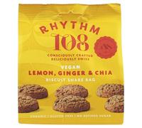 RHYTHM 108 Organic Ooh-La-La Biscuit Sharing Bag Lemon Ginger Chia 160g - Pack of 12